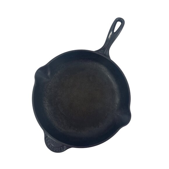 Le Creuset Enameled 26cm Cast Iron Double Spout Fry Pan Skillet Made In France - Picture 1 of 7